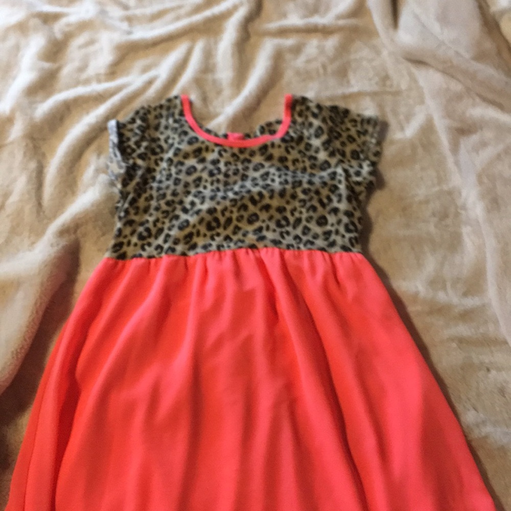 Pink cheetah print dress